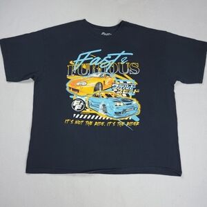 Fast & Furious T-Shirt Men's 2XL Black Short Sleeve Tokyo Drift Racing